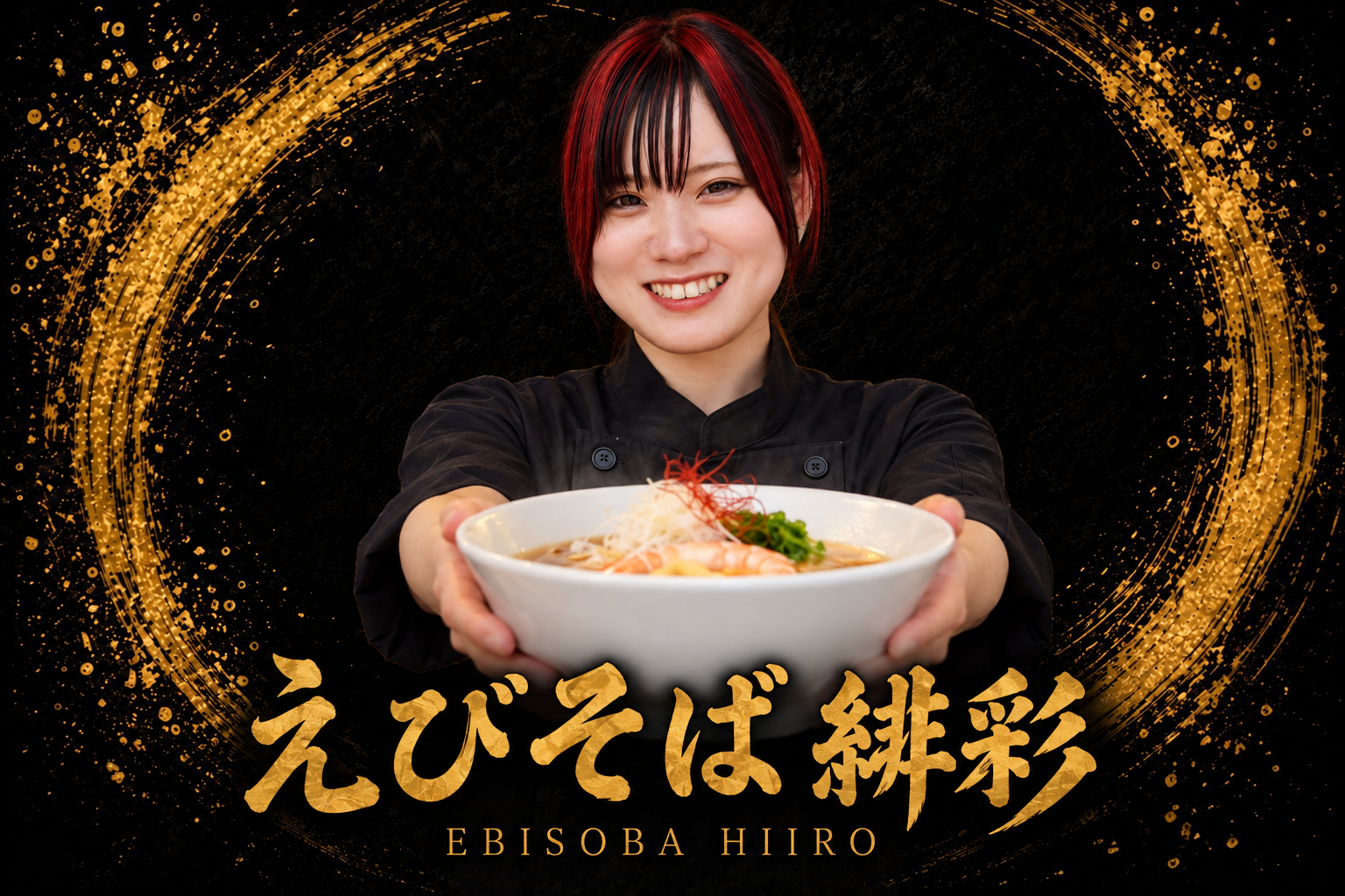 えびそば 緋彩 の店舗ポスター