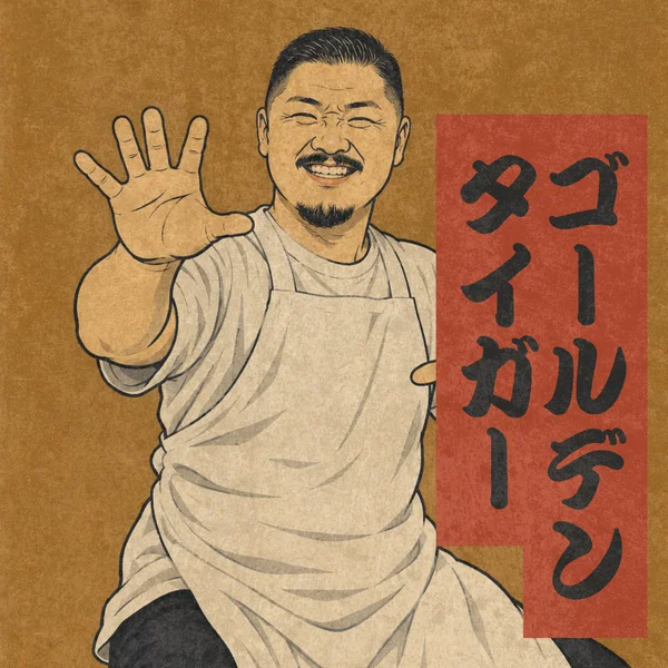 ゴールデンタイガーの店主のイラスト