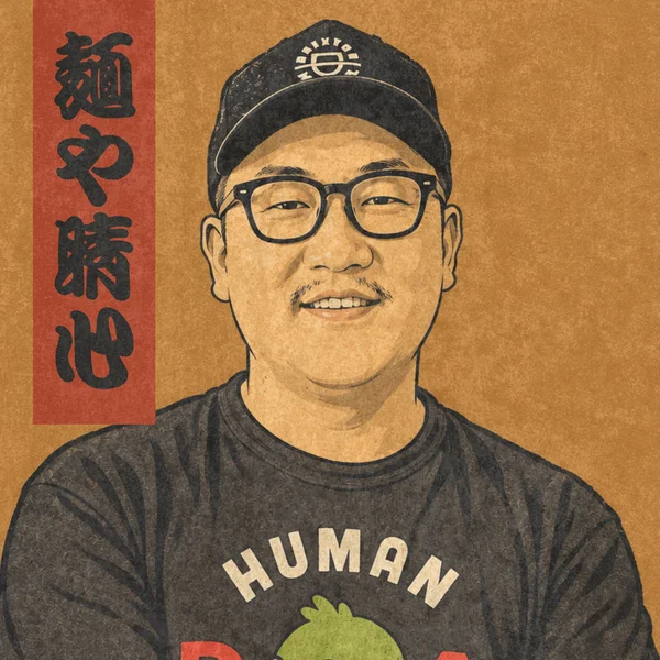 麺や晴心の店主のイラスト